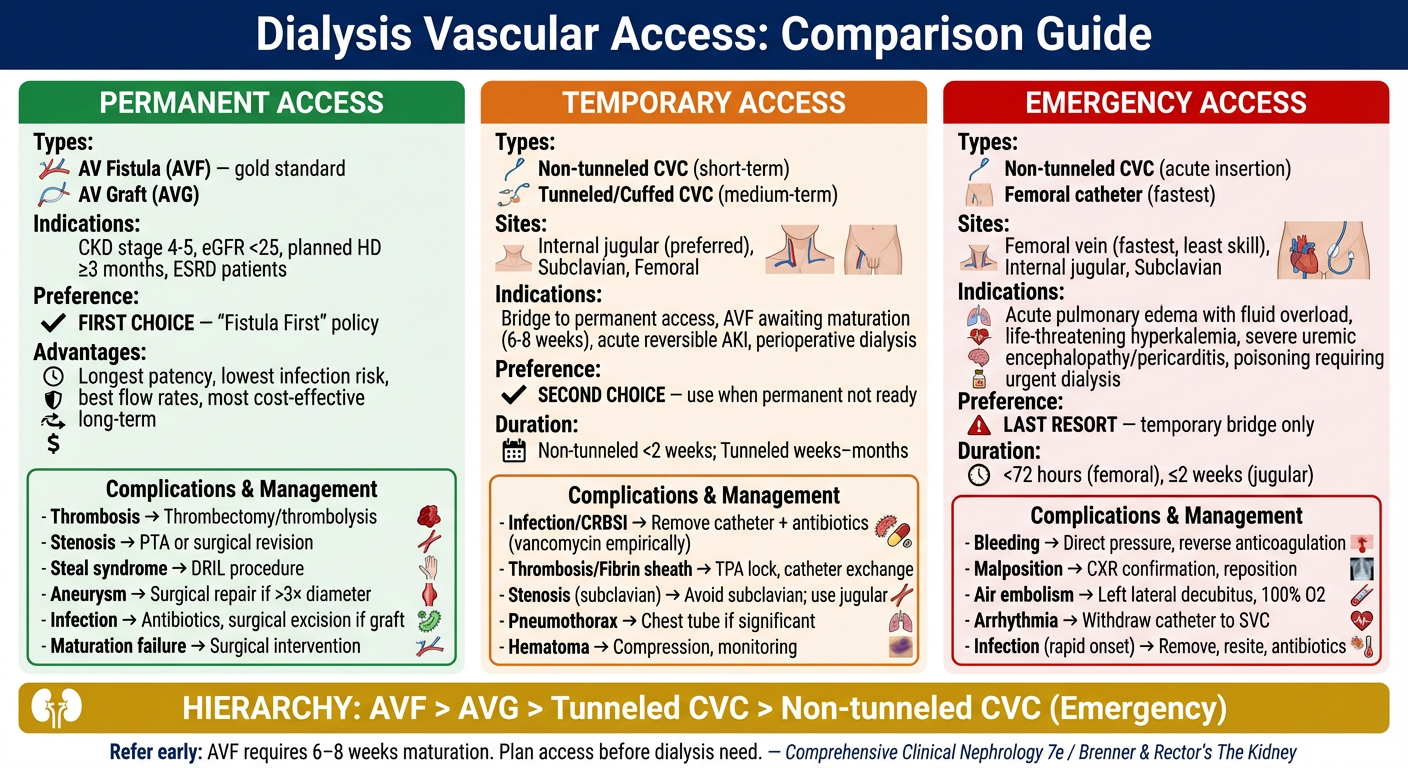 Dialysis Vascular Access Comparison Poster