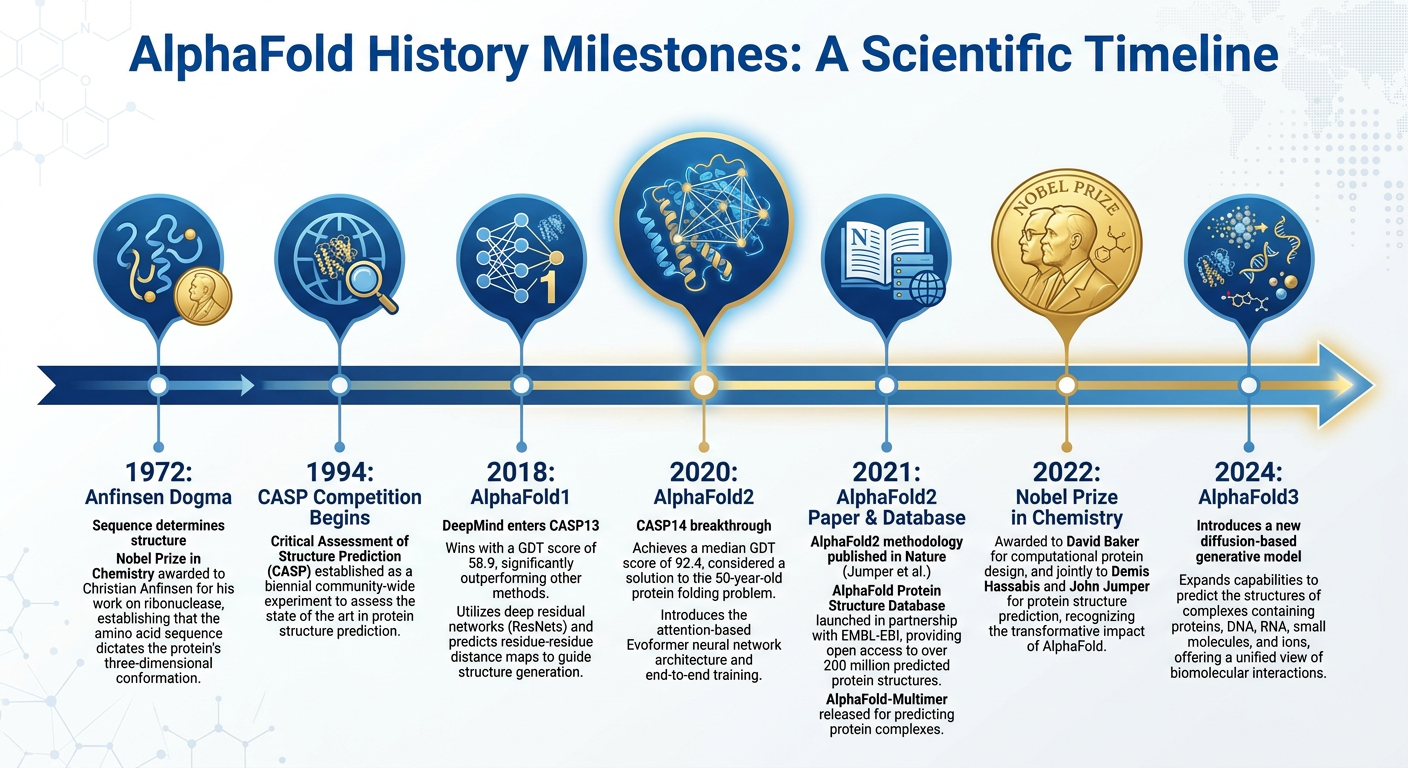 AlphaFold development timeline