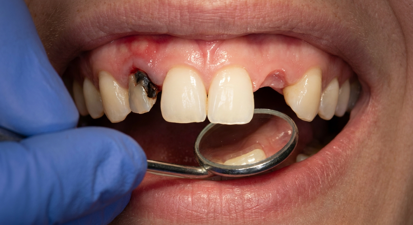 Upper right lateral incisor removed - Pre-op