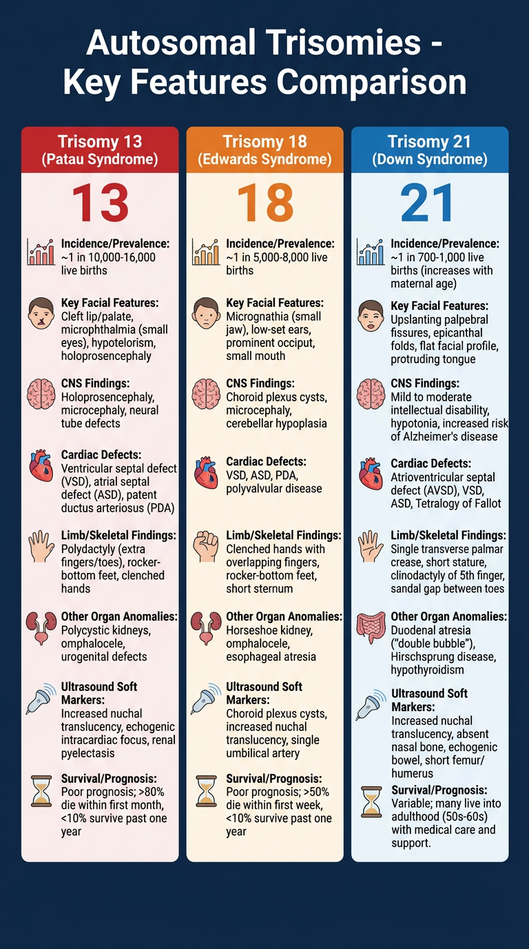 Trisomy Comparison Poster