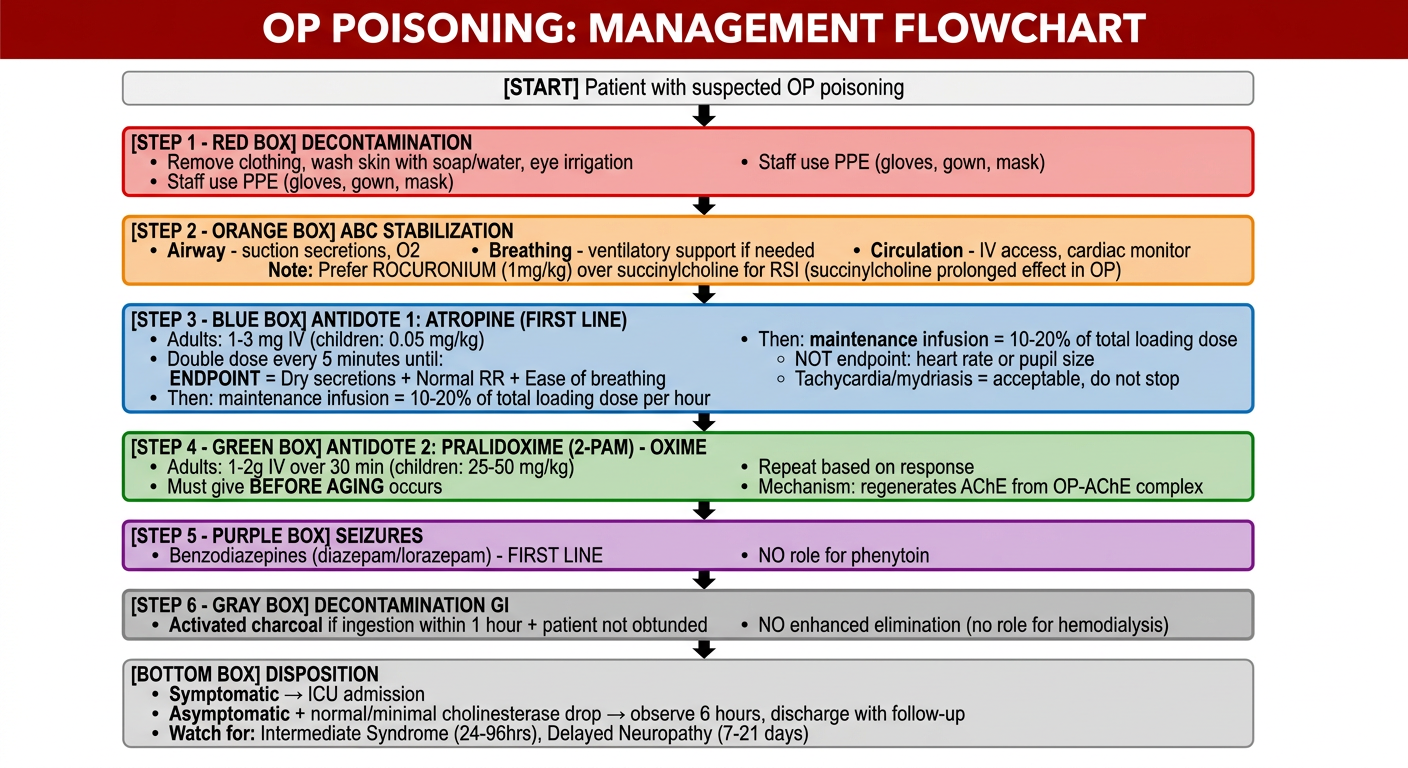 OP Poisoning Management Flowchart