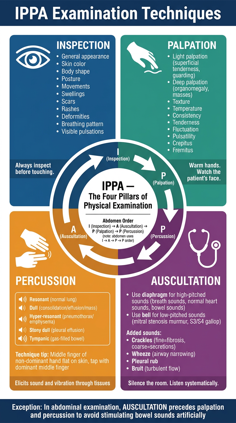 IPPA Examination Techniques Infographic