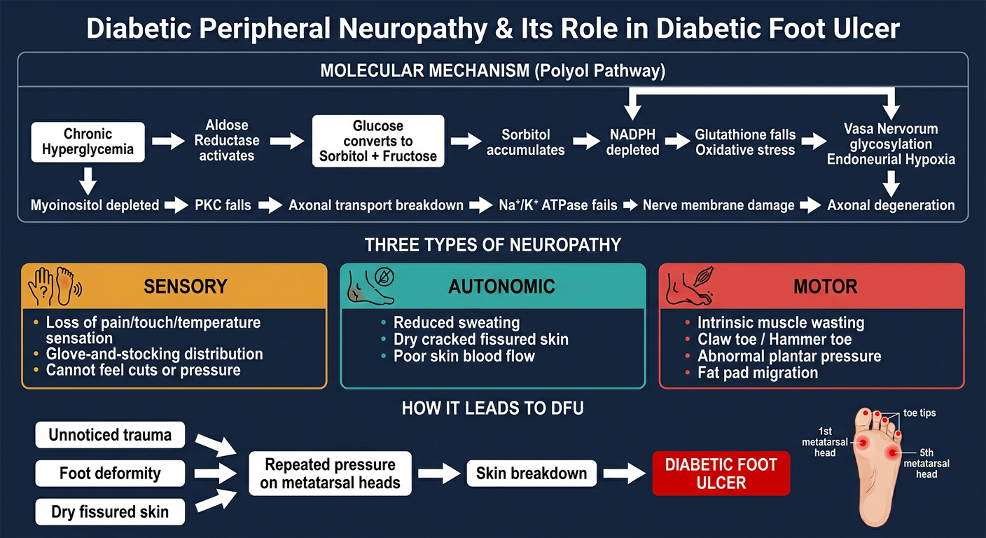 Diabetic Peripheral Neuropathy & Its Role in DFU
