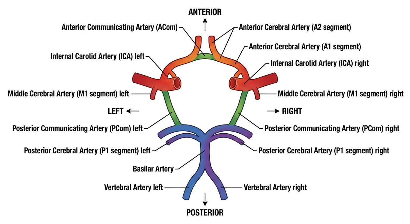 Circle of Willis - Fully Labeled