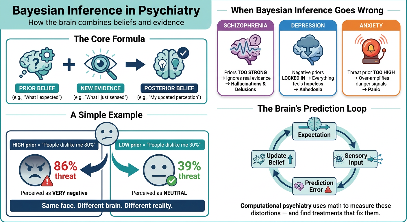 Bayesian Inference in Psychiatry Infographic