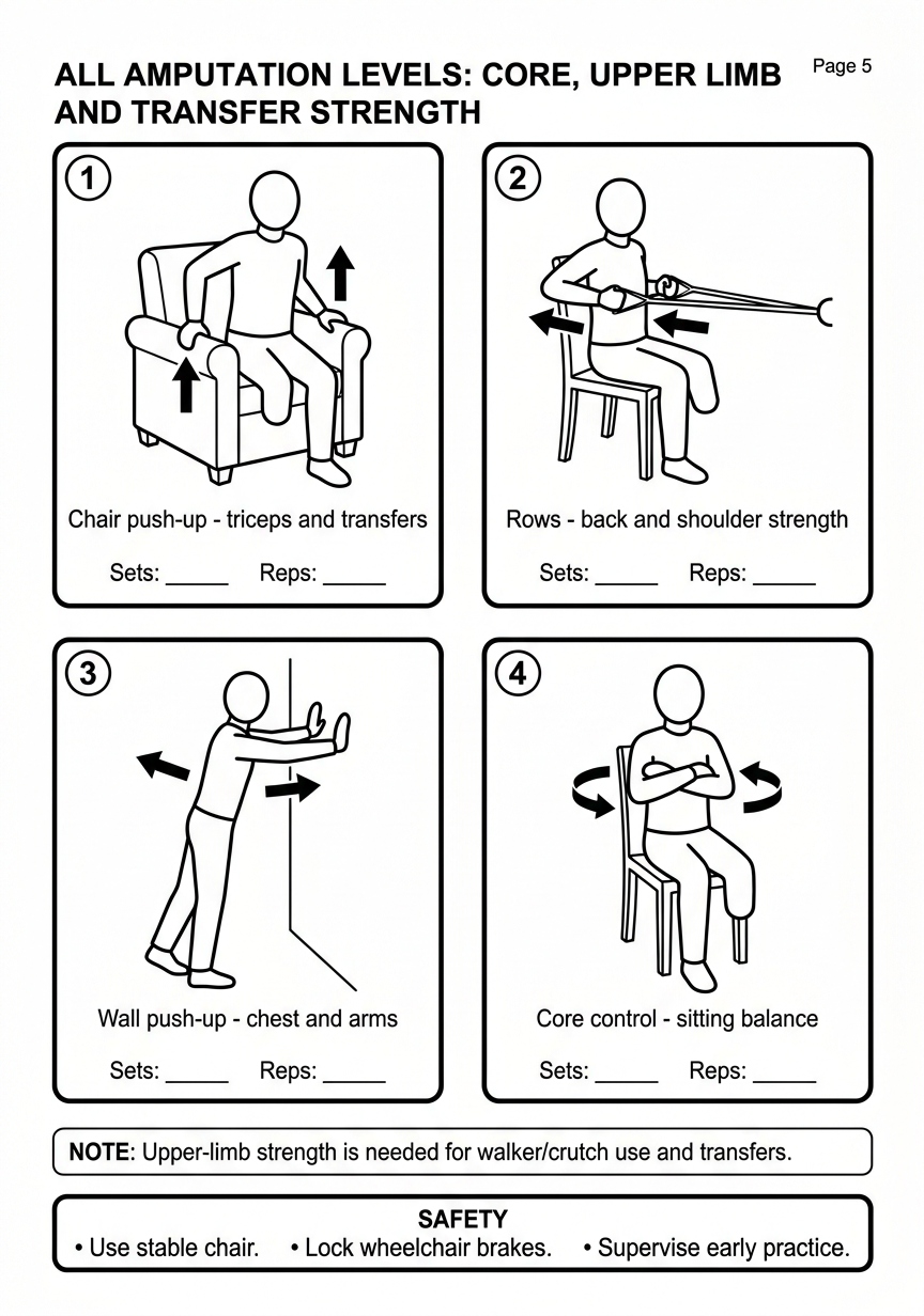 Page 5: Core and upper-limb exercises