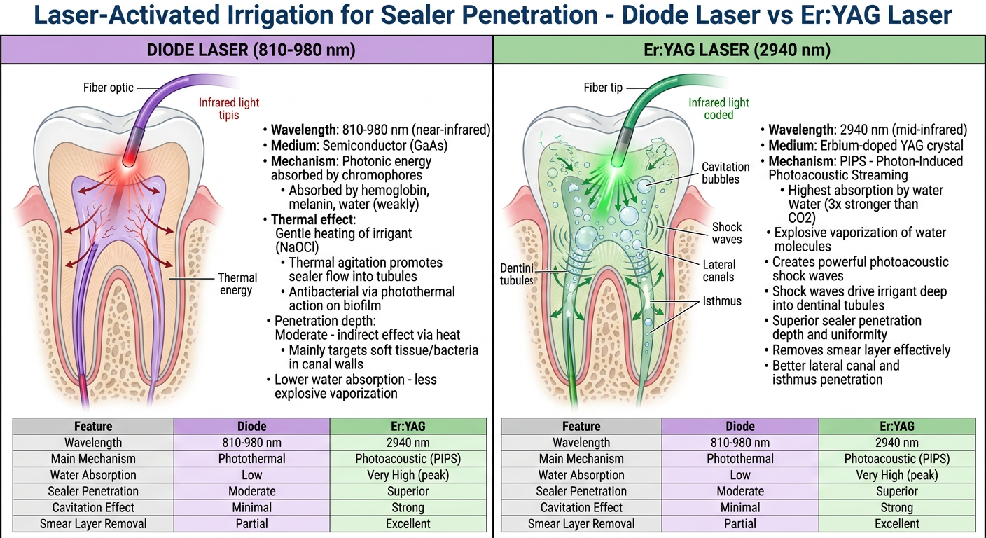 Diode Laser vs Er:YAG Laser - Sealer Penetration