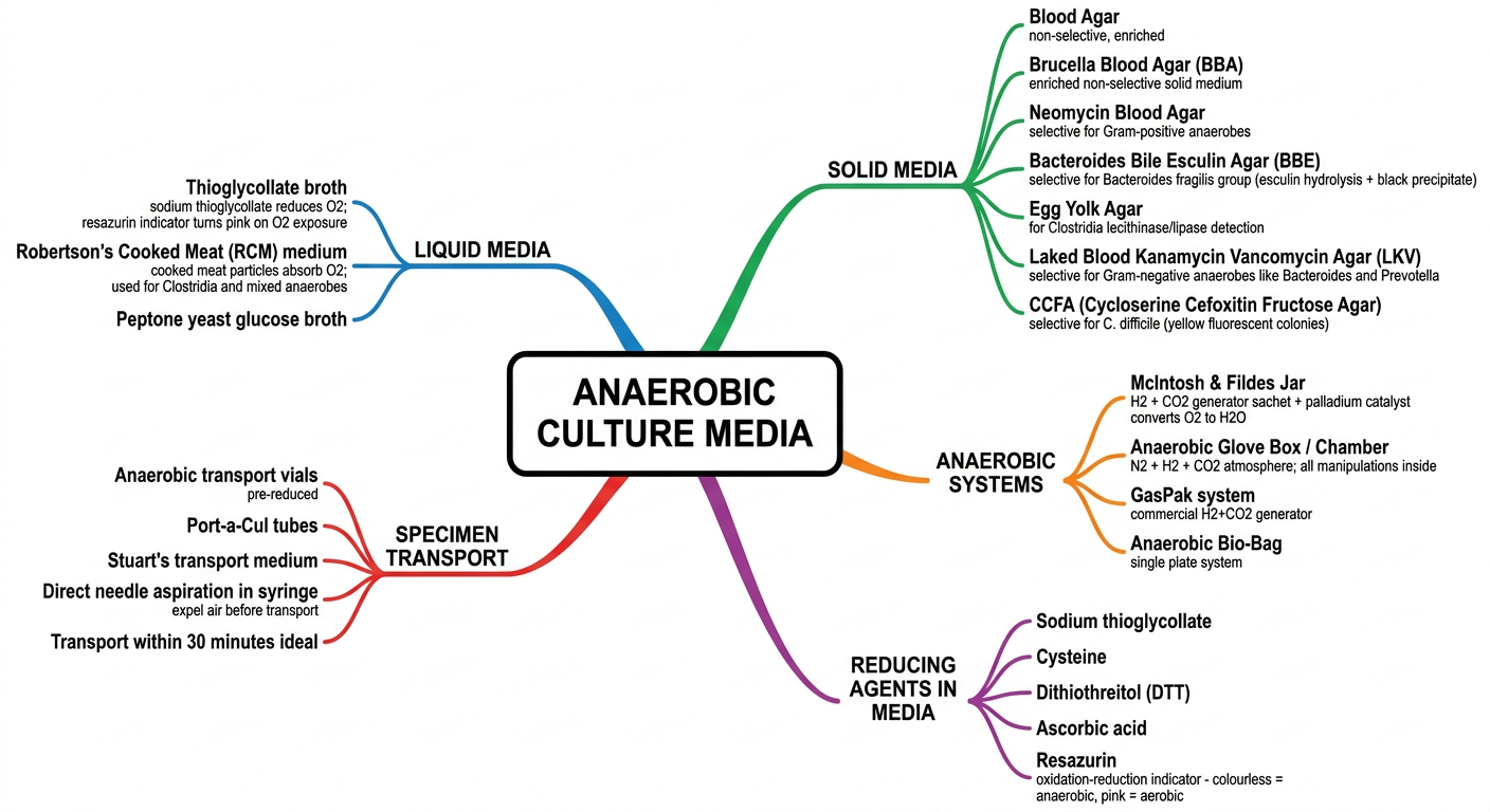 Anaerobic Culture Media Mind Map