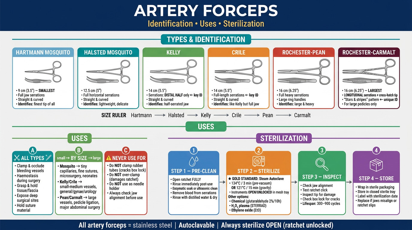 Artery Forceps One-Page Poster