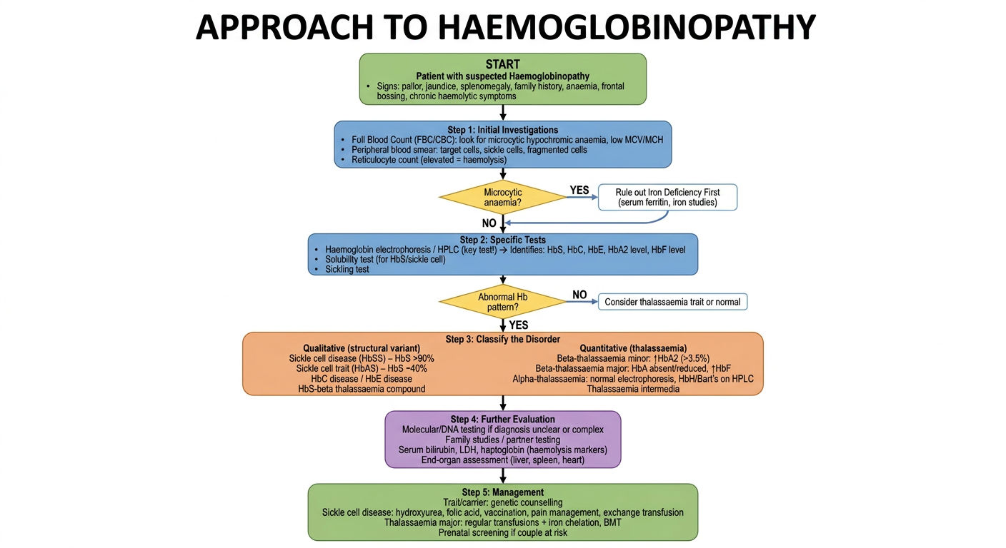 Approach to Haemoglobinopathy Flowchart