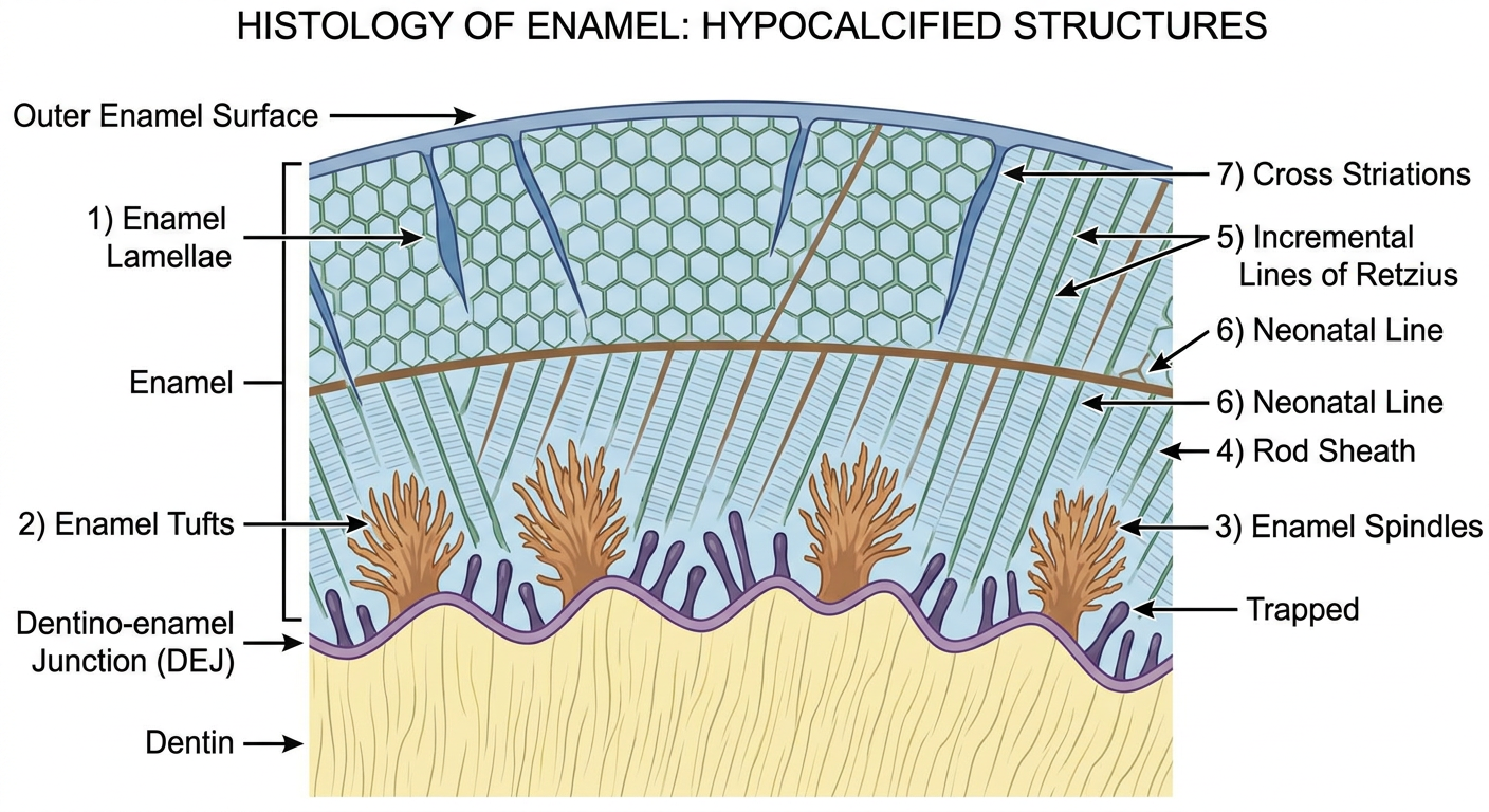 Hypocalcified Structures of Enamel
