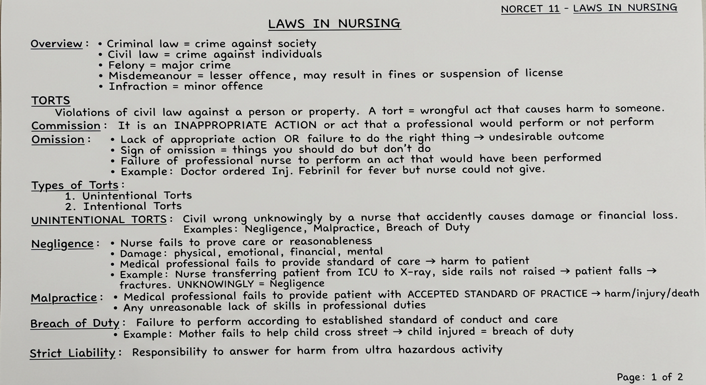 Laws in Nursing - Page 1
