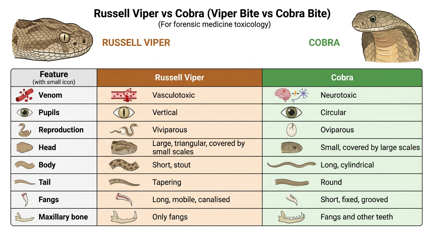 Russell Viper vs Cobra with mini diagrams
