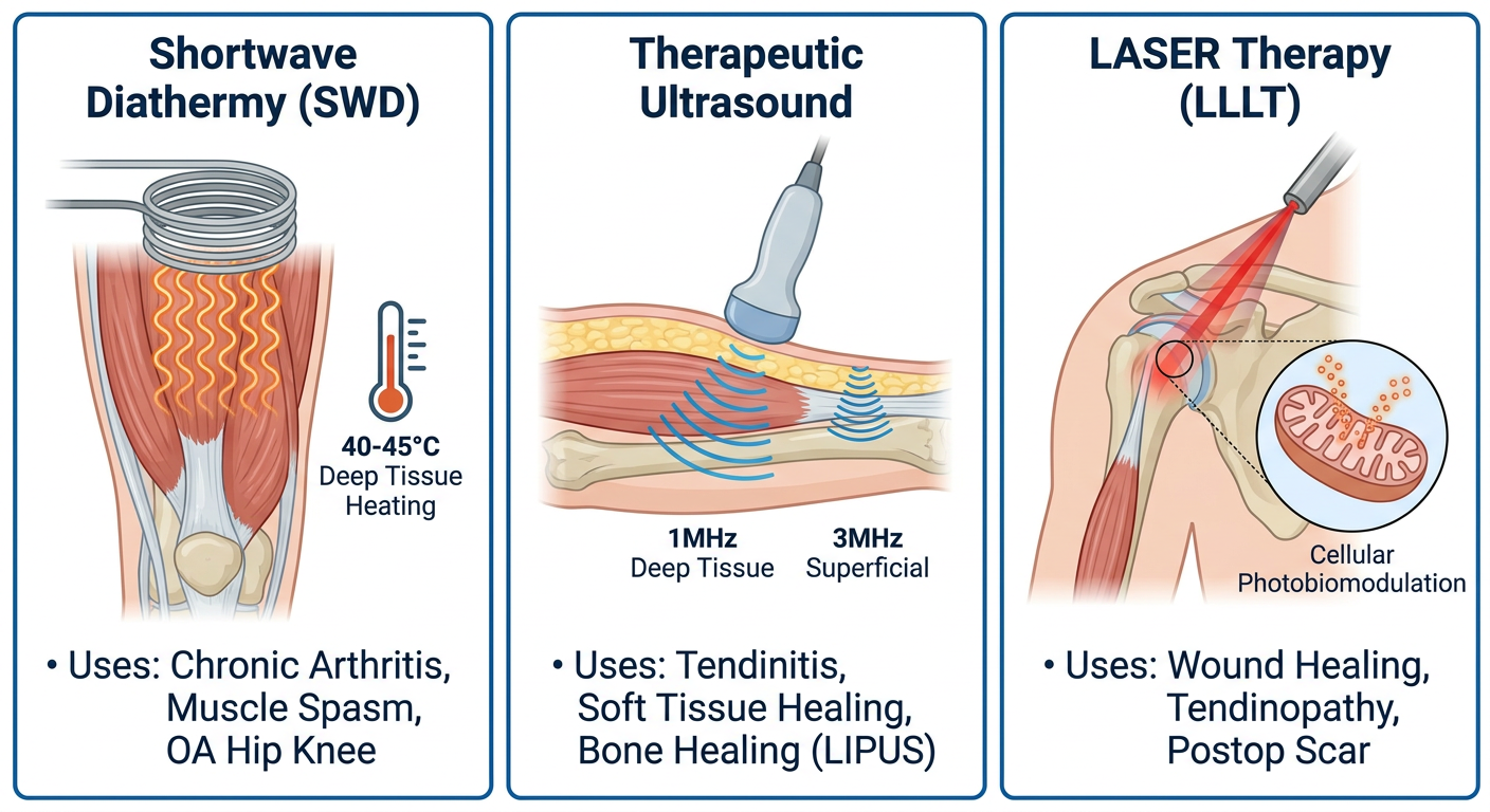 Comparison of Key Electrotherapy Modalities