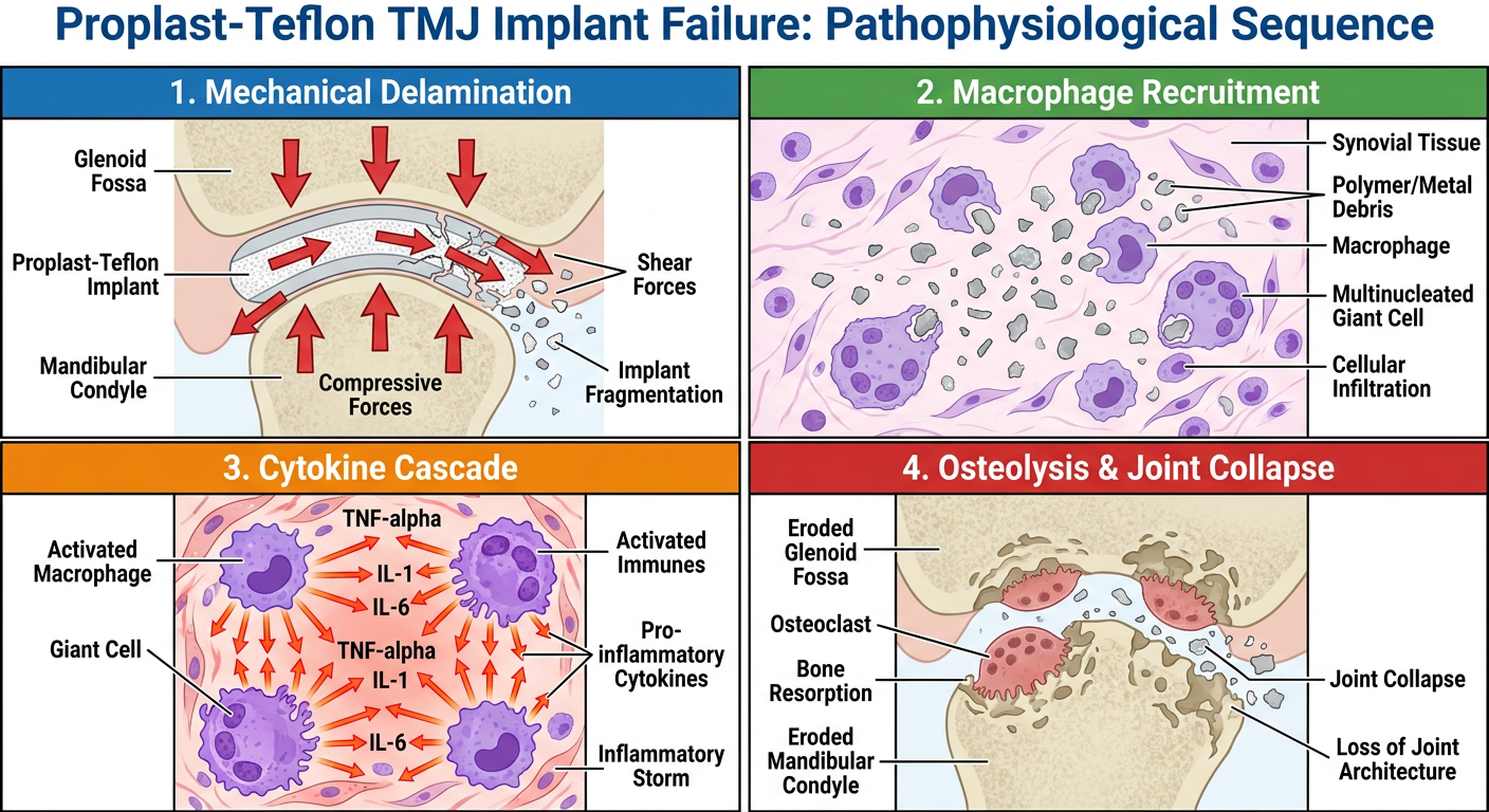 Proplast-Teflon TMJ Implant Failure: Pathophysiological Sequence