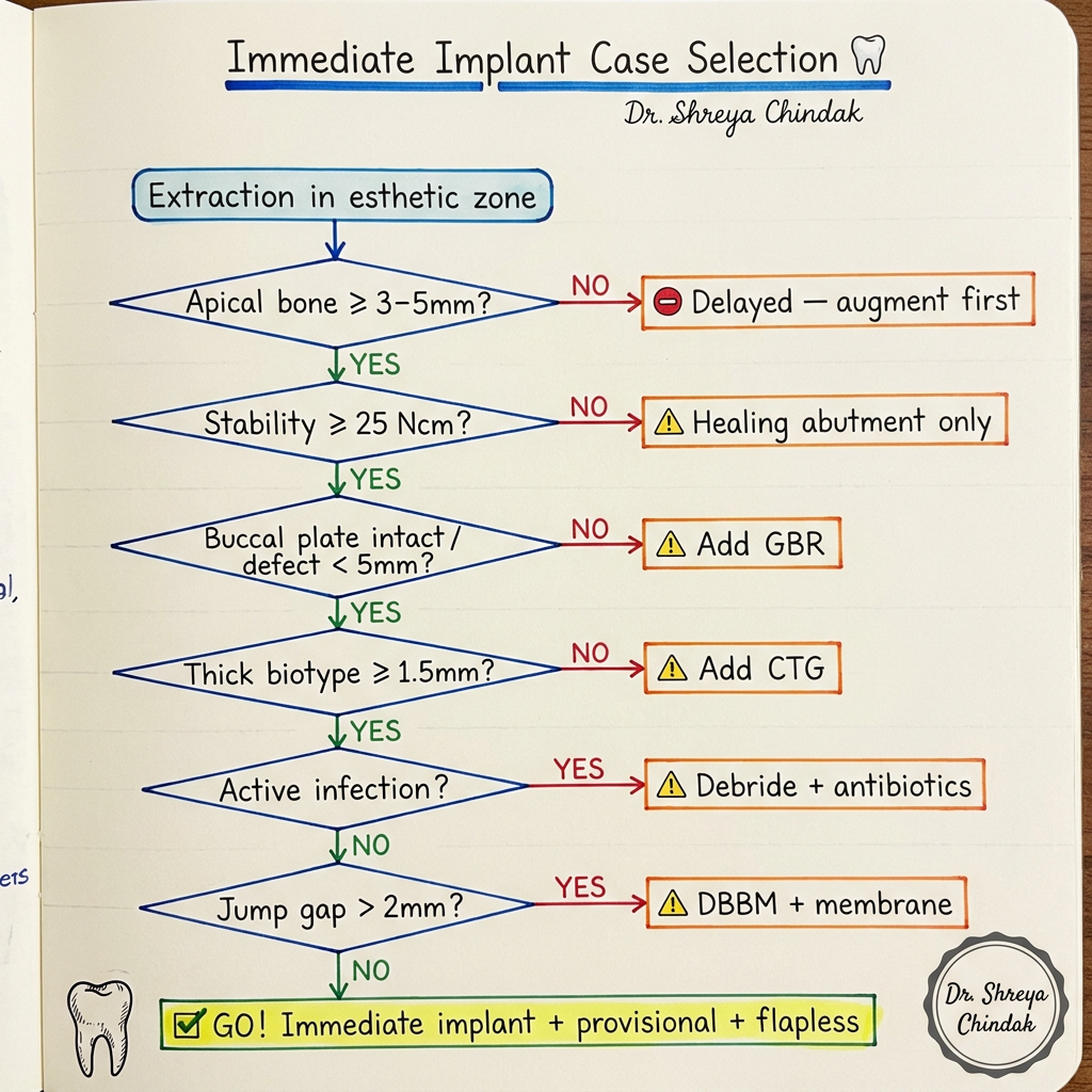 Clinical Decision Flowchart - Square Notes Style