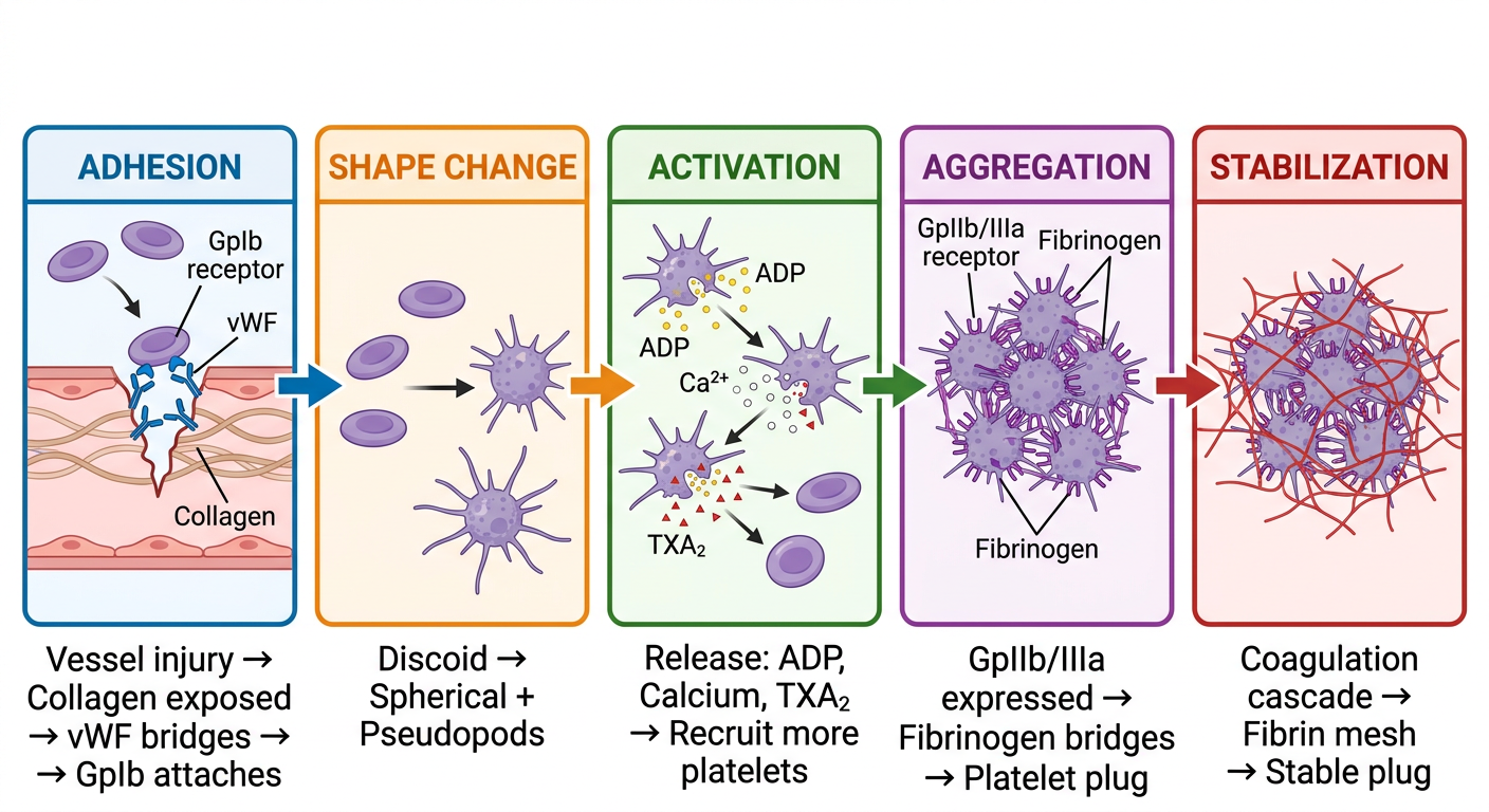 Platelet Plug Formation Diagram