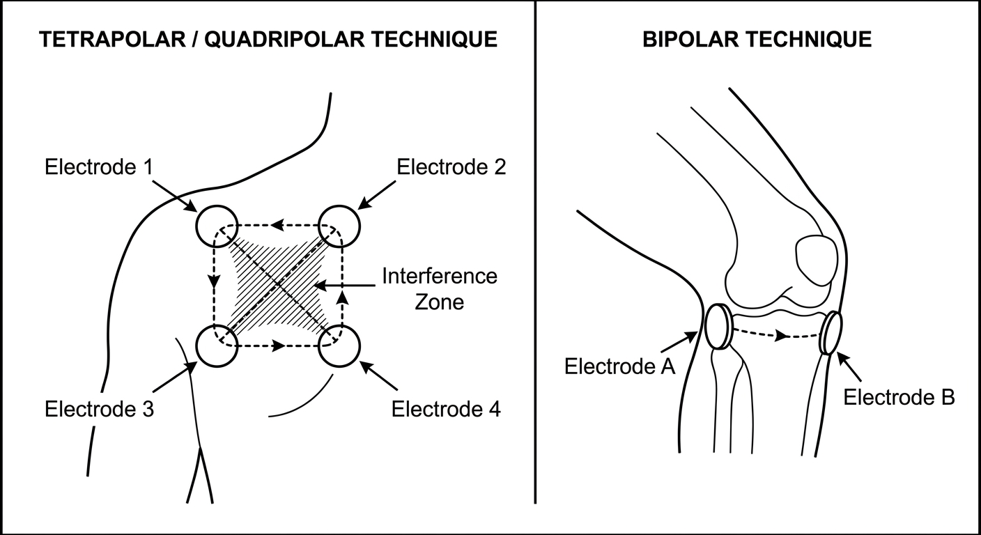 IFT Electrode Placement - Bipolar and Tetrapolar