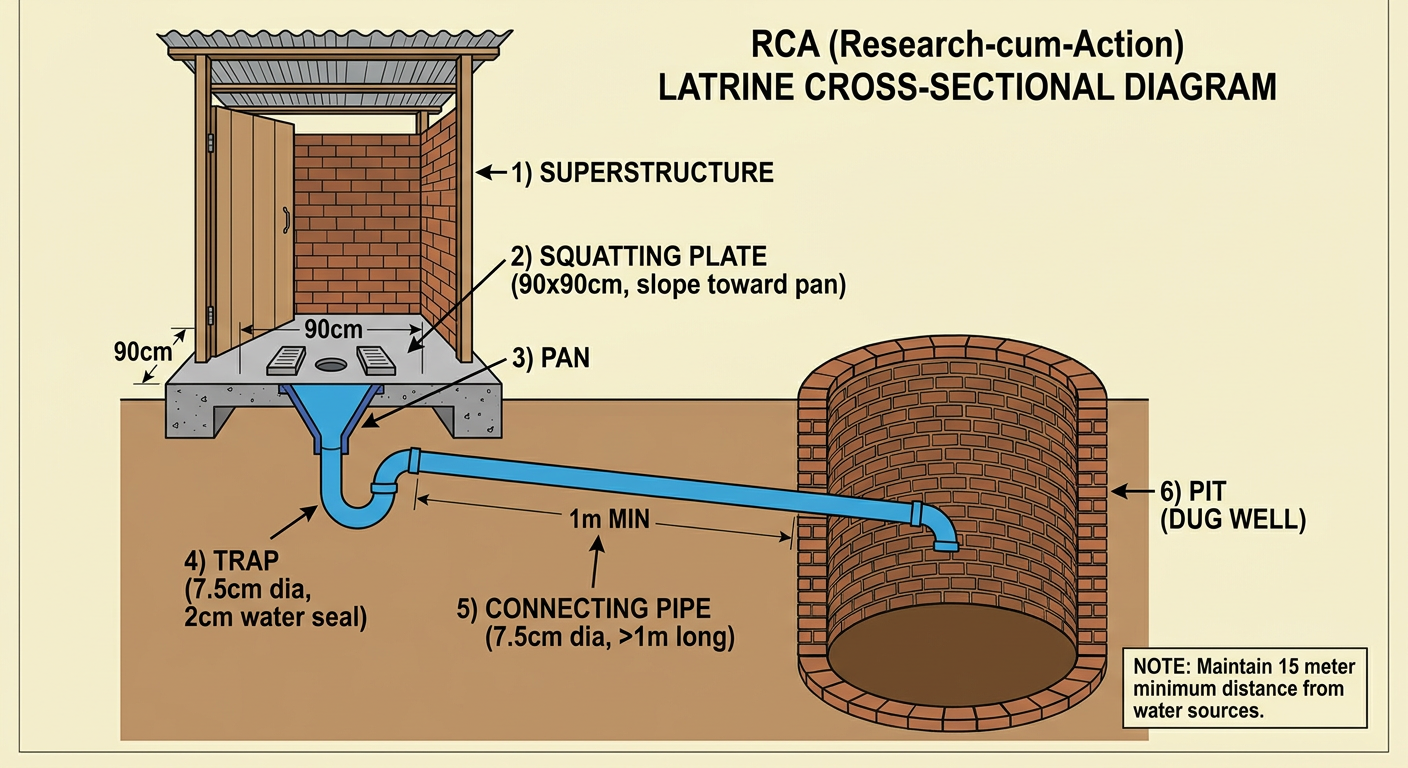 RCA Latrine Components Diagram