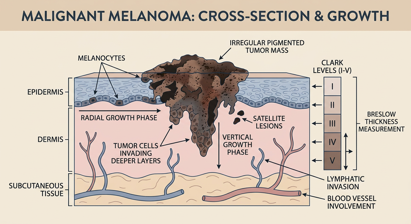 Malignant Melanoma Diagram