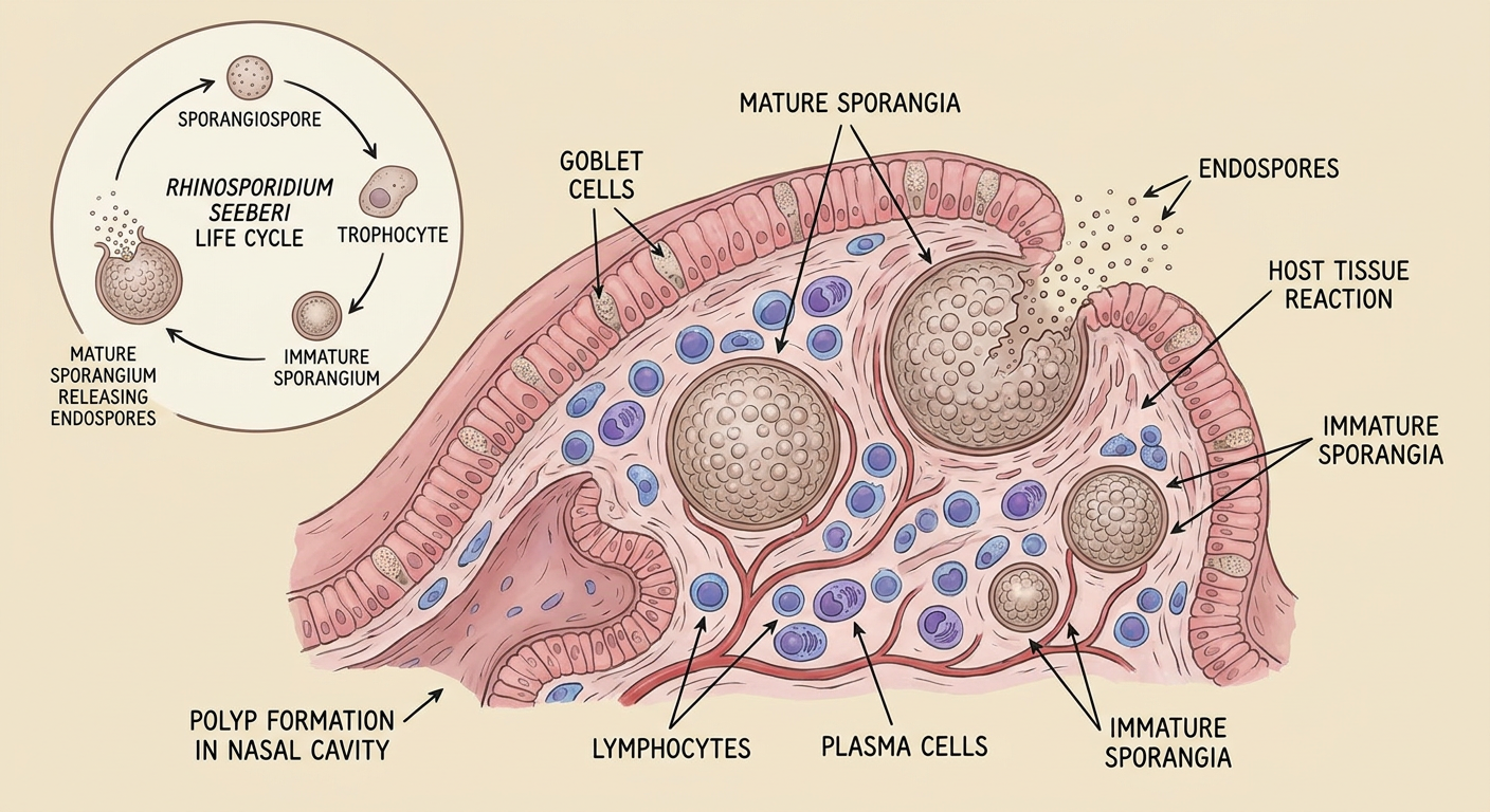 Rhinosporidiosis Diagram
