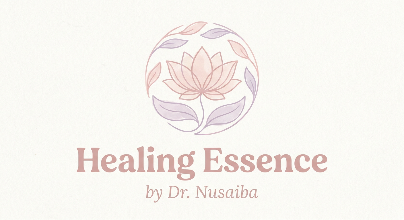 Pastel pink and lavender logo
