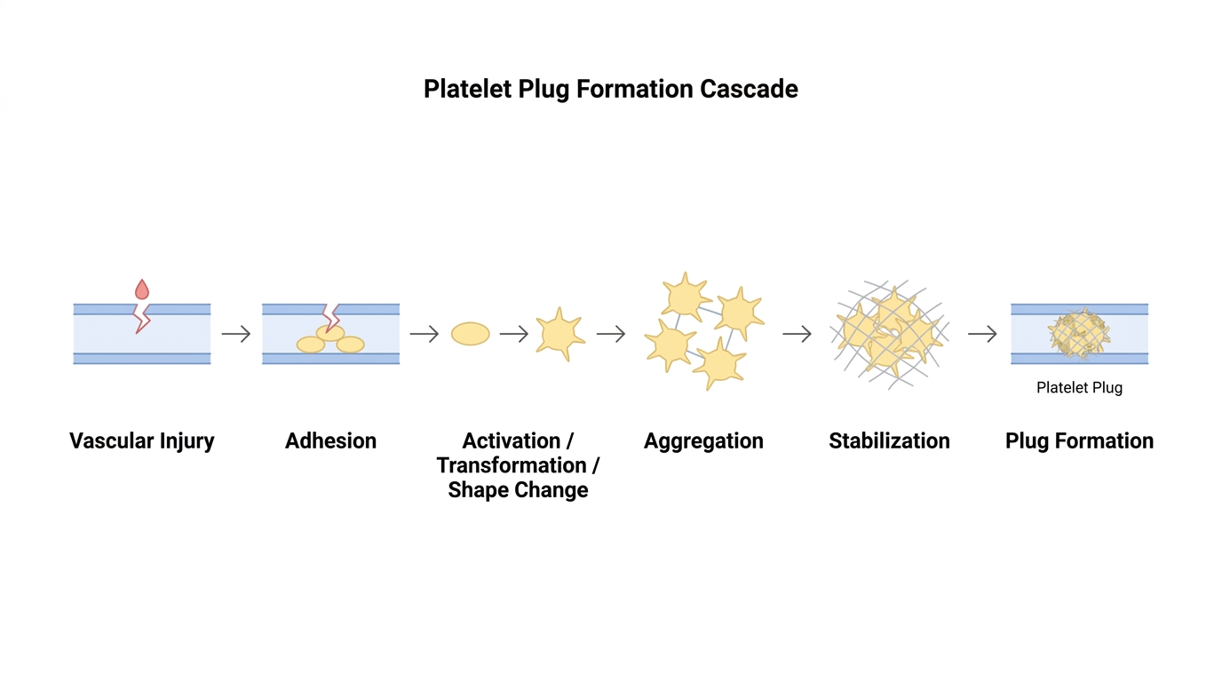 Platelet Plug Formation Cascade