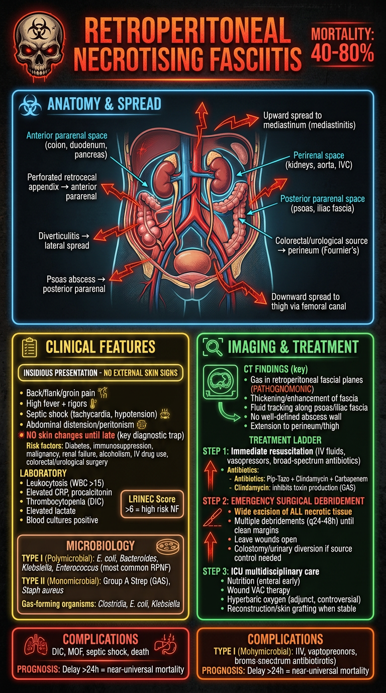 Retroperitoneal Necrotising Fasciitis - Educational Poster