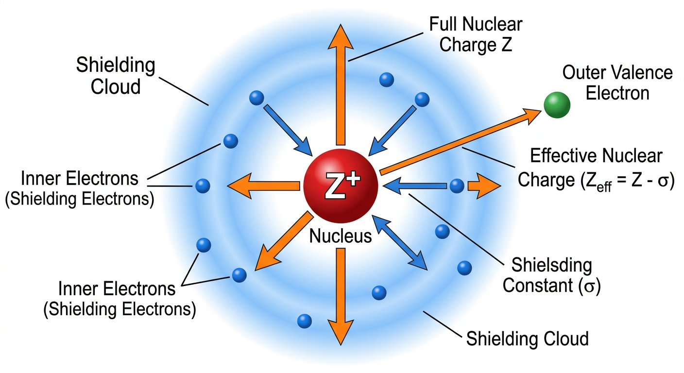 Atomic Screening Effect Diagram