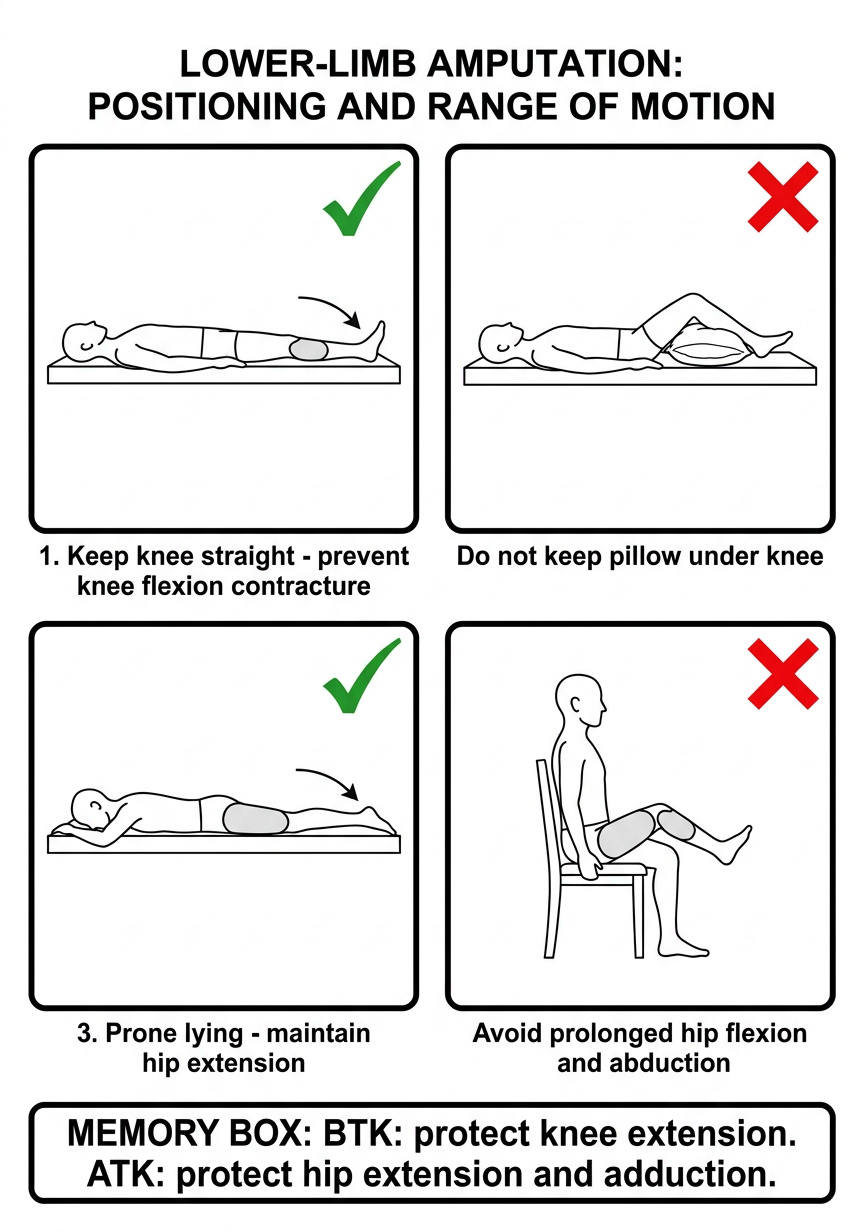 Page 1: Positioning and ROM after lower-limb amputation
