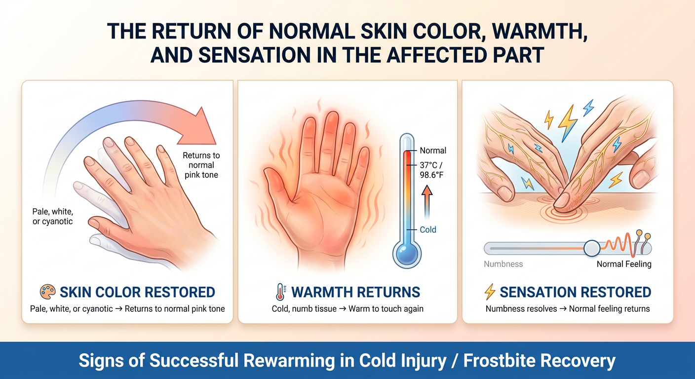 Return of Normal Skin Color, Warmth and Sensation