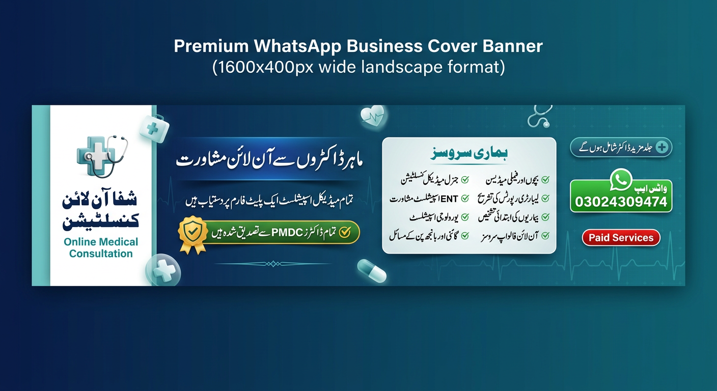 شفا آن لائن کنسلٹیشن - Updated Cover Banner