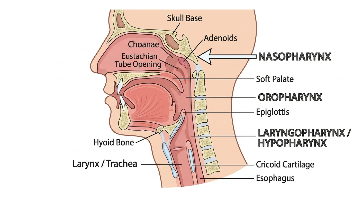 AI-generated pharynx diagram