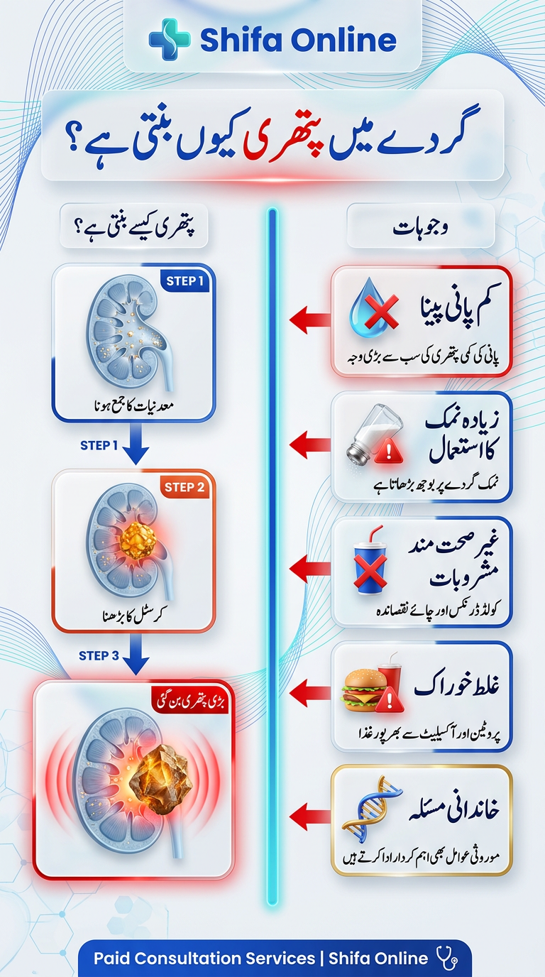 Scene 3 – گردے میں پتھری کیوں بنتی ہے؟