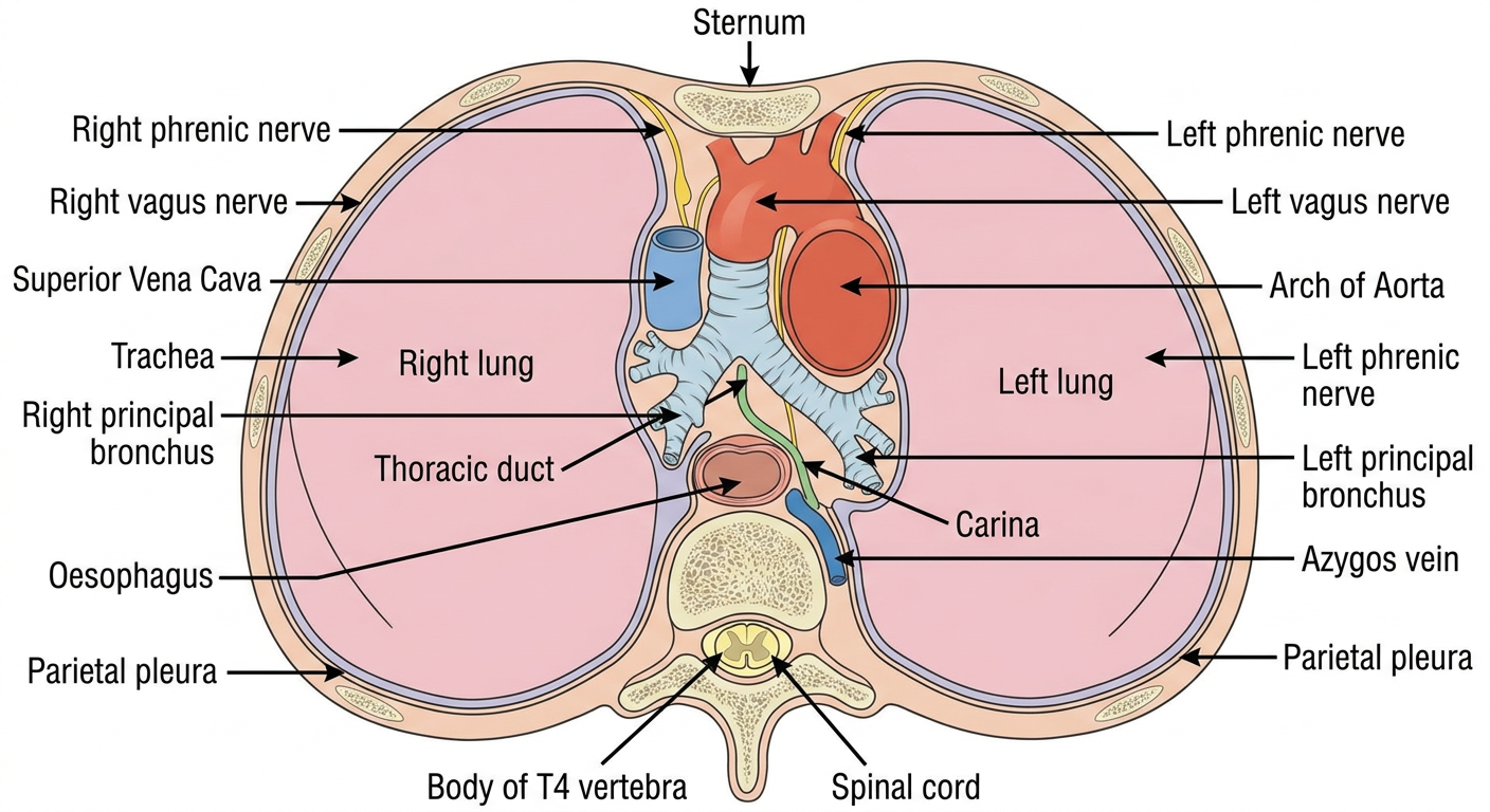 Transverse Section of Thorax at T4