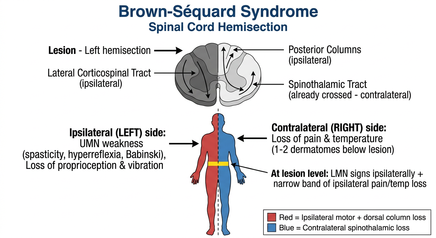 Brown-Séquard Syndrome Diagram