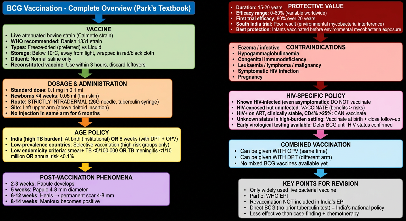 BCG Vaccination Flowchart - Park's Textbook