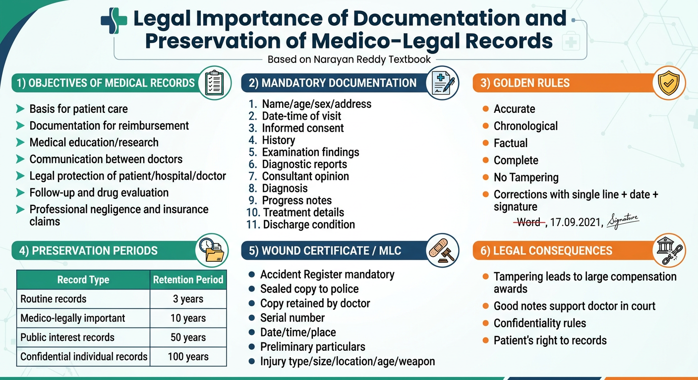 Legal Importance of Documentation and Preservation of Medico-Legal Records