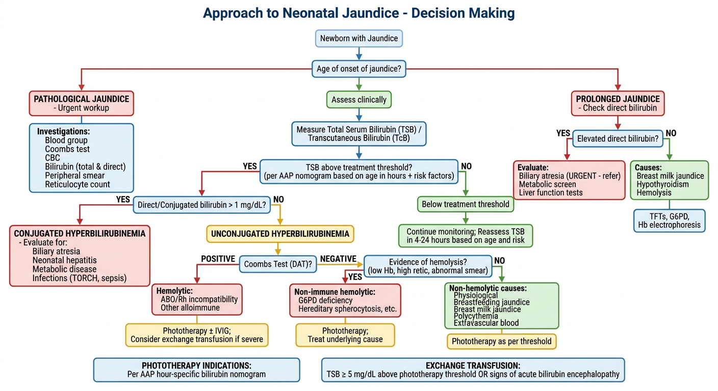 Neonatal Jaundice Decision Flowchart