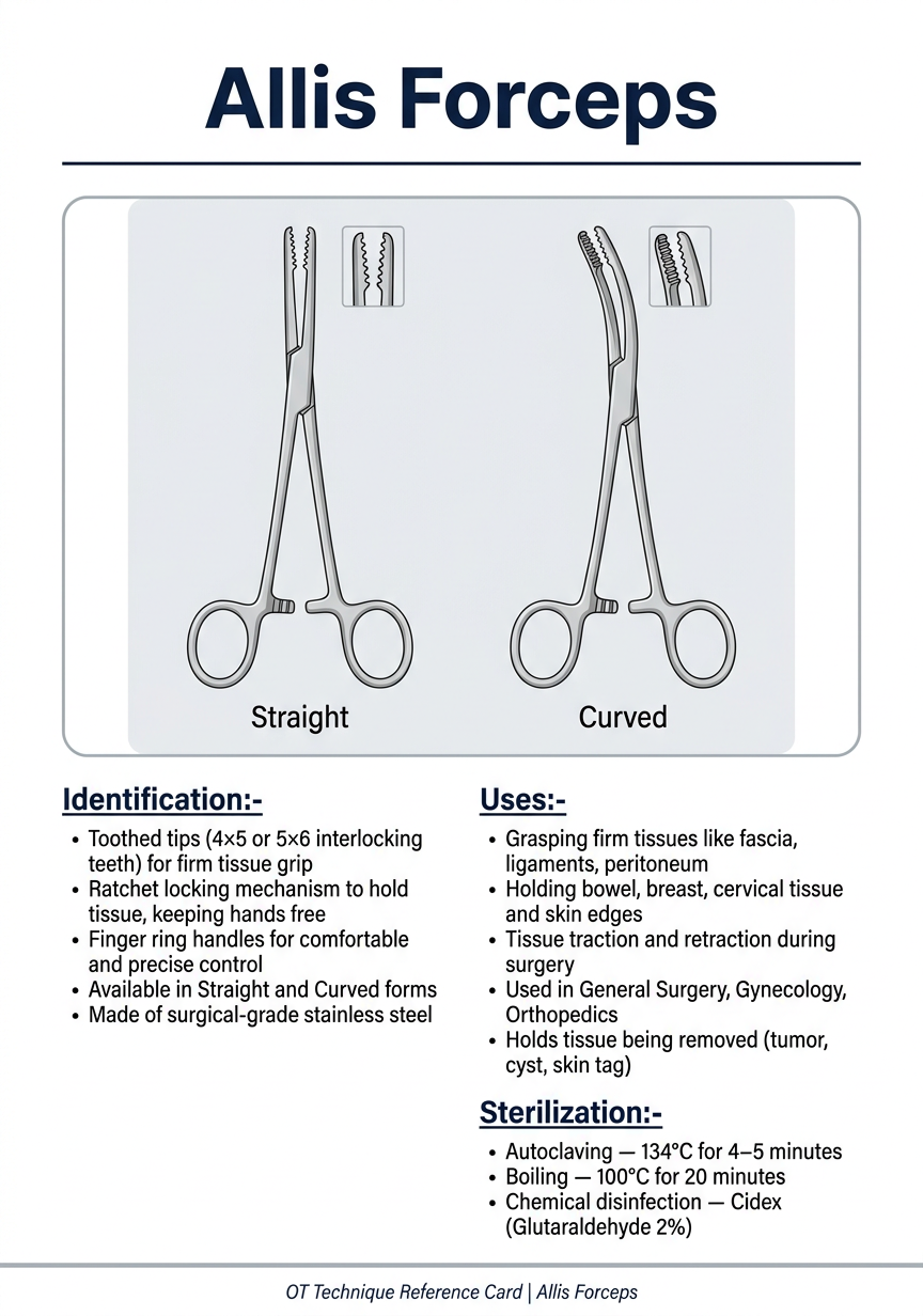 Allis Forceps A4 Vertical Poster
