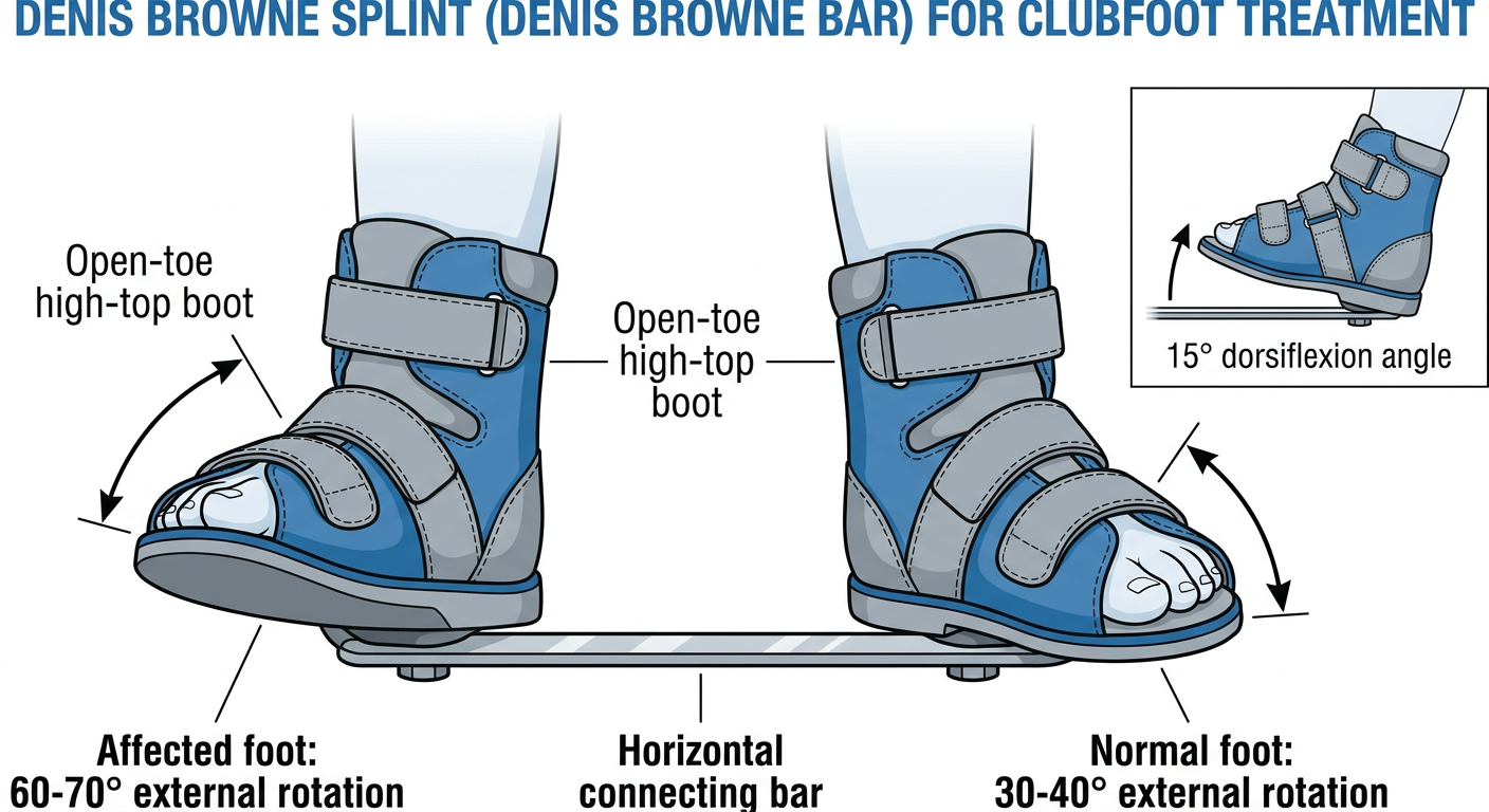 Denis Browne Splint Diagram