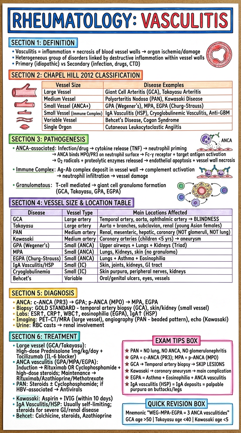 Rheumatology Vasculitis Revision Notes