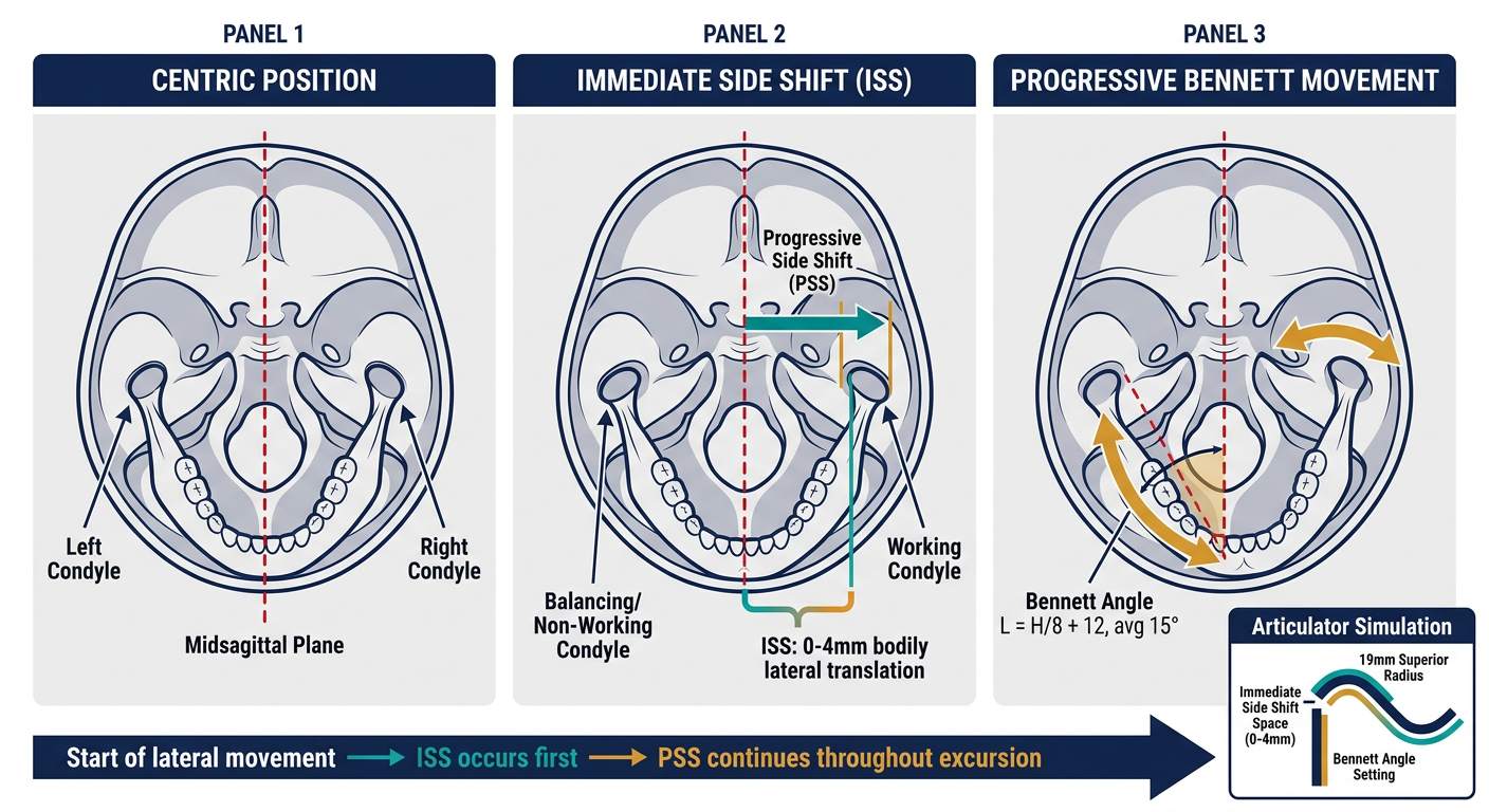 Bennett Movement & Immediate Side Shift Diagram
