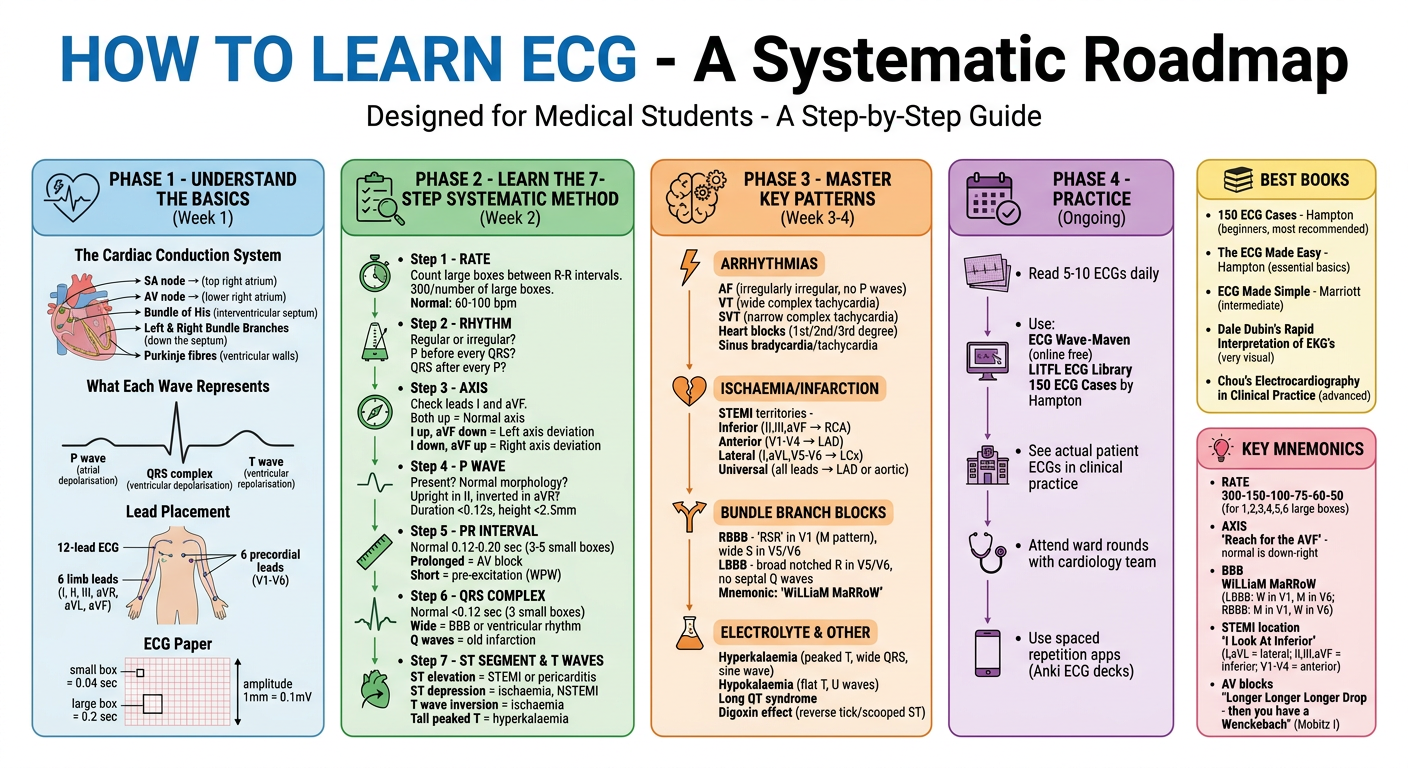 How to Learn ECG - Systematic Roadmap