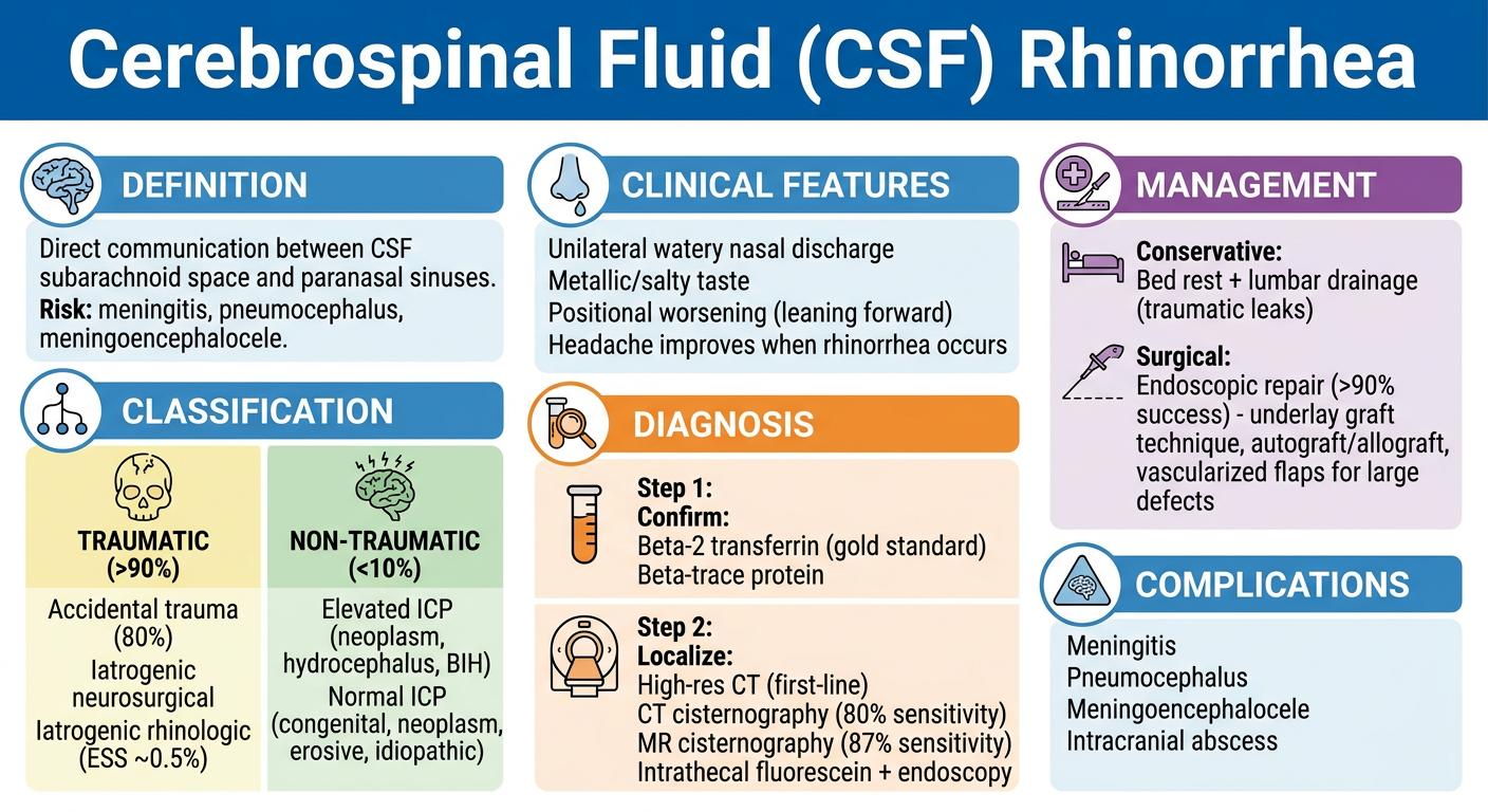 CSF Rhinorrhea Summary Infographic