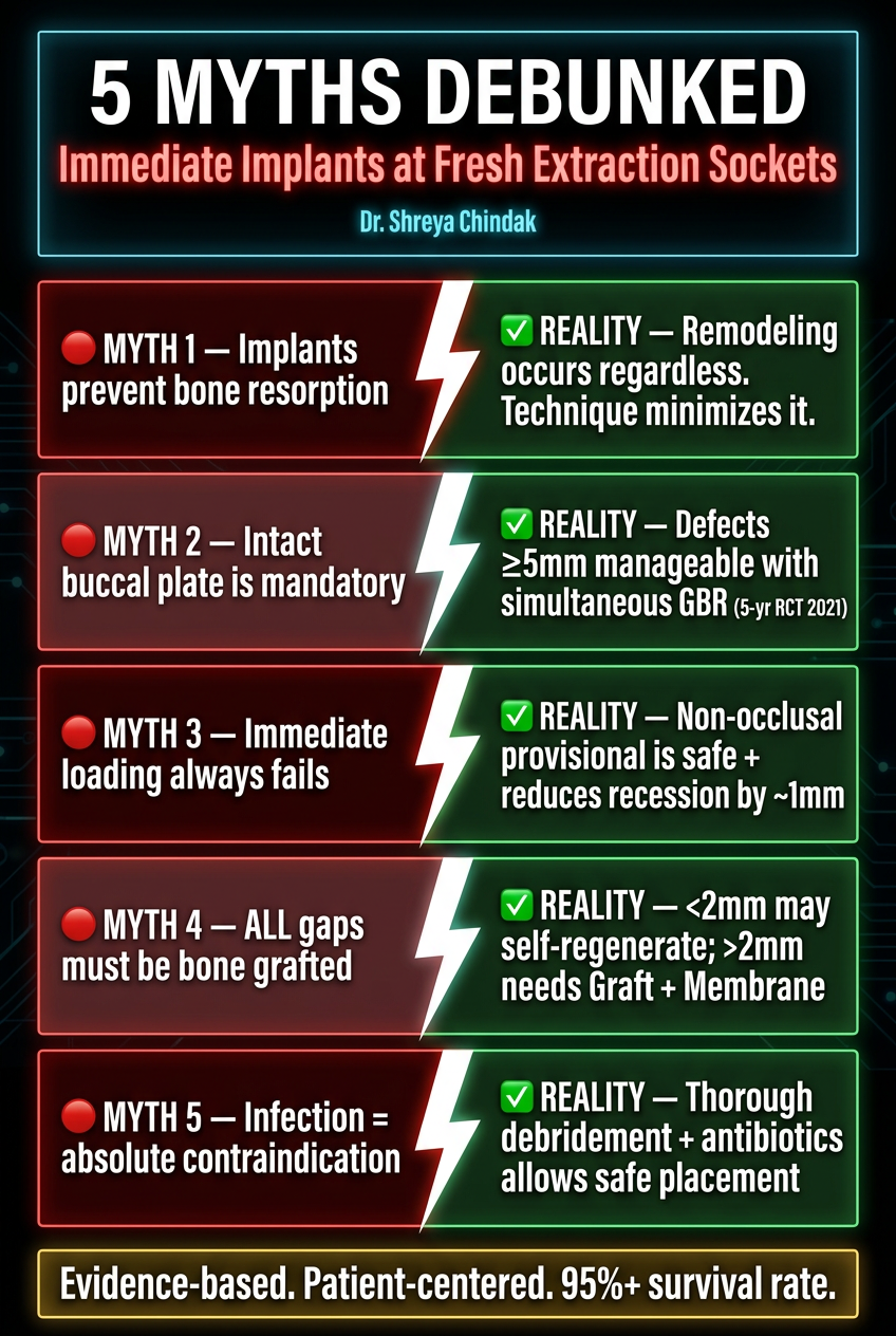 5 Myths Debunked - Immediate Implants Infographic