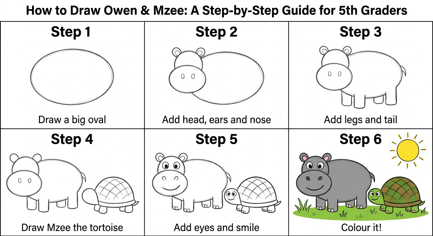 Easy Drawing - Owen & Mzee