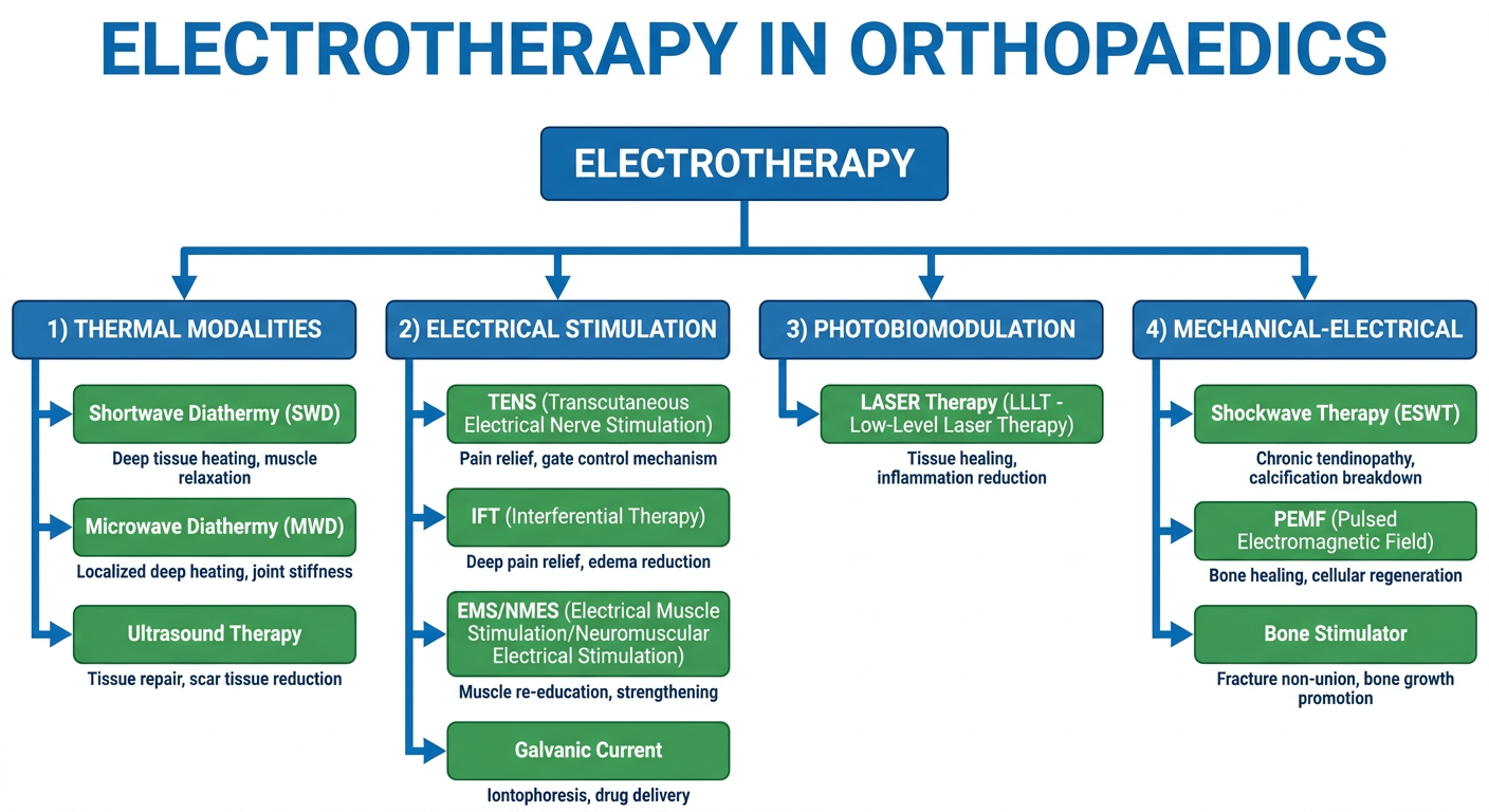 Electrotherapy in Orthopaedics - Classification Flowchart