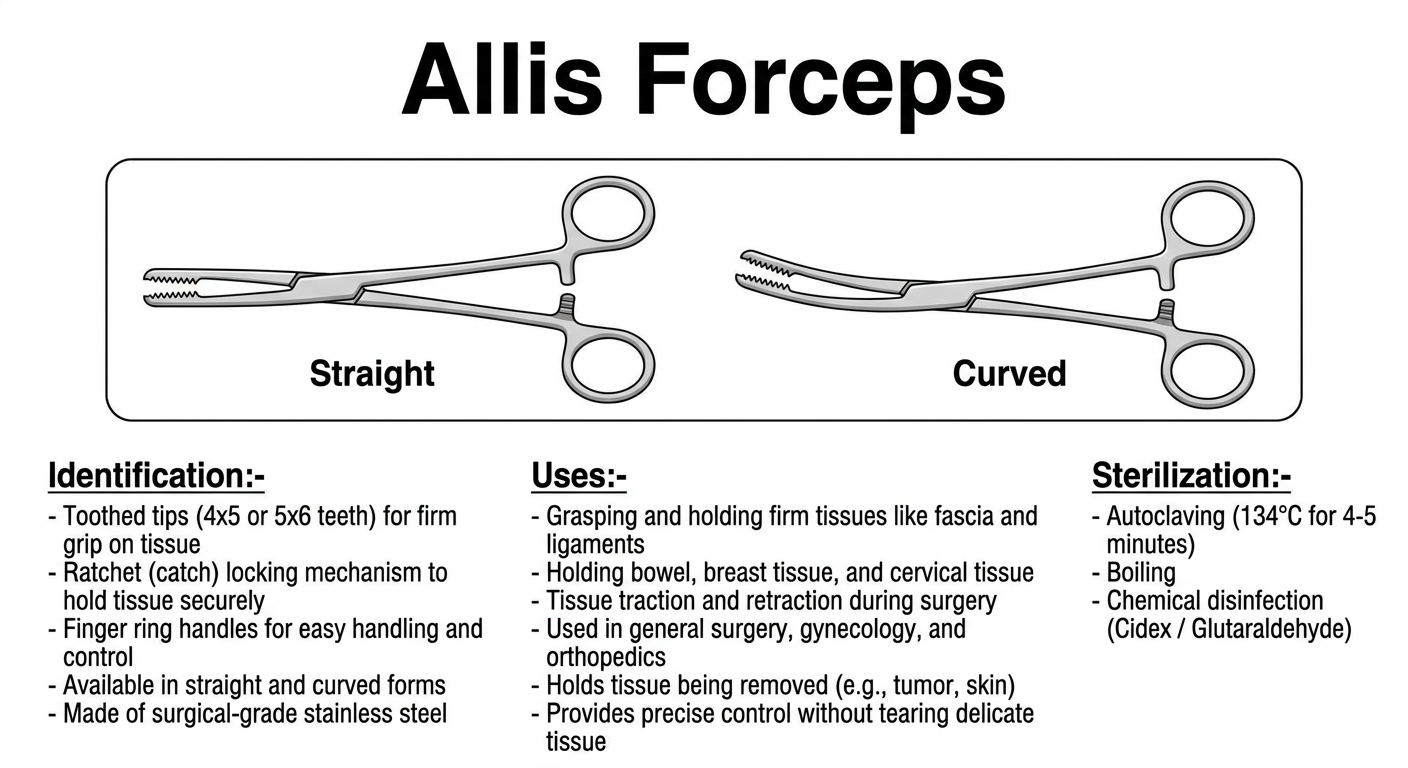 Allis Forceps Reference Page