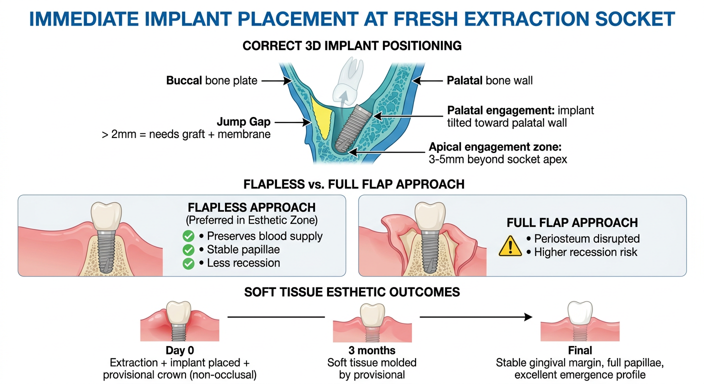 Immediate Implant Placement - Schematic Esthetic Diagram